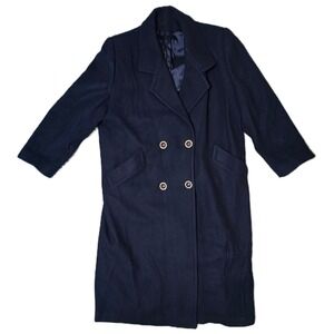 Vintage Double Breasted Wool Blend‎ Long Coat Classic Sophisticated
(i)